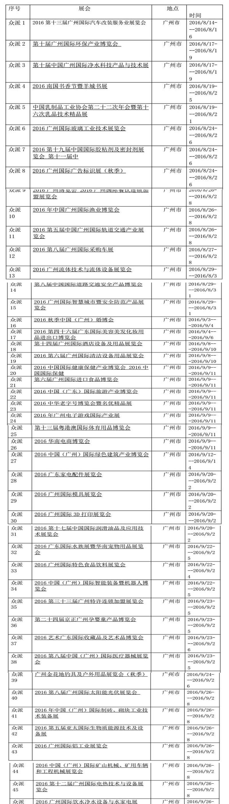 眾派2016展覽搭建合作展會